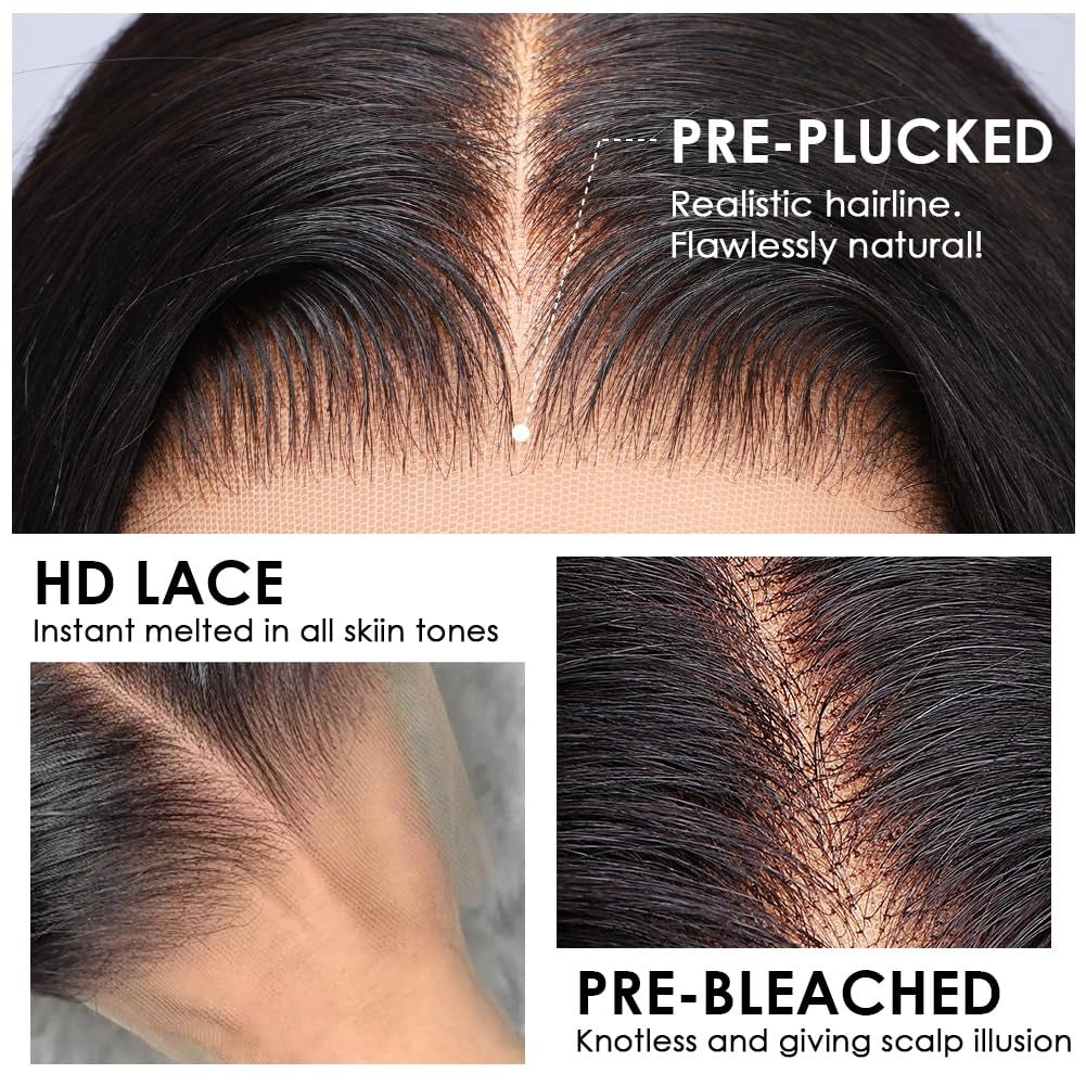 13"x4" HD Lace Deep Wave Frontal Wig 18-30 Inch | Natural Black #1B | 180% Density