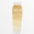 #613 Blonde 5"x5" Straight Transparent Lace Closure 12-20 Inch | Brazilian Virgin Hair