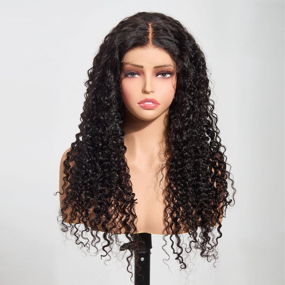 5"x5" Water Wave Transparent Glueless Lace Closure Wig 18-28 Inch | Natural Black #1B