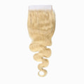 #613 Blonde 5"x5" Body Wave Transparent Lace Closure 12-20 Inch | Brazilian Virgin Hair