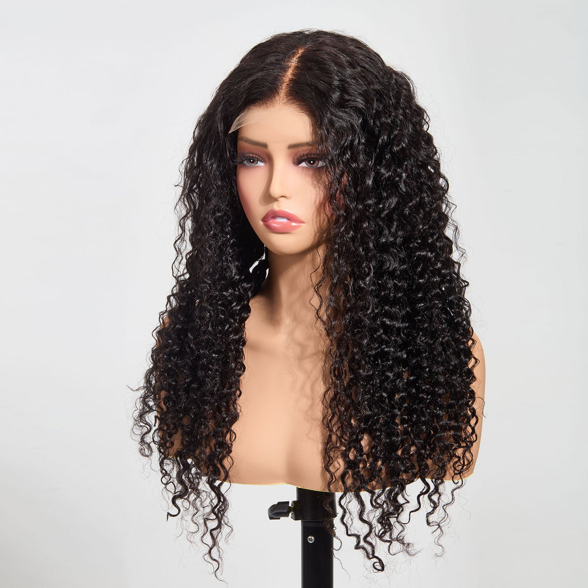 5"x5" Water Wave Transparent Glueless Lace Closure Wig 18-28 Inch | Natural Black #1B