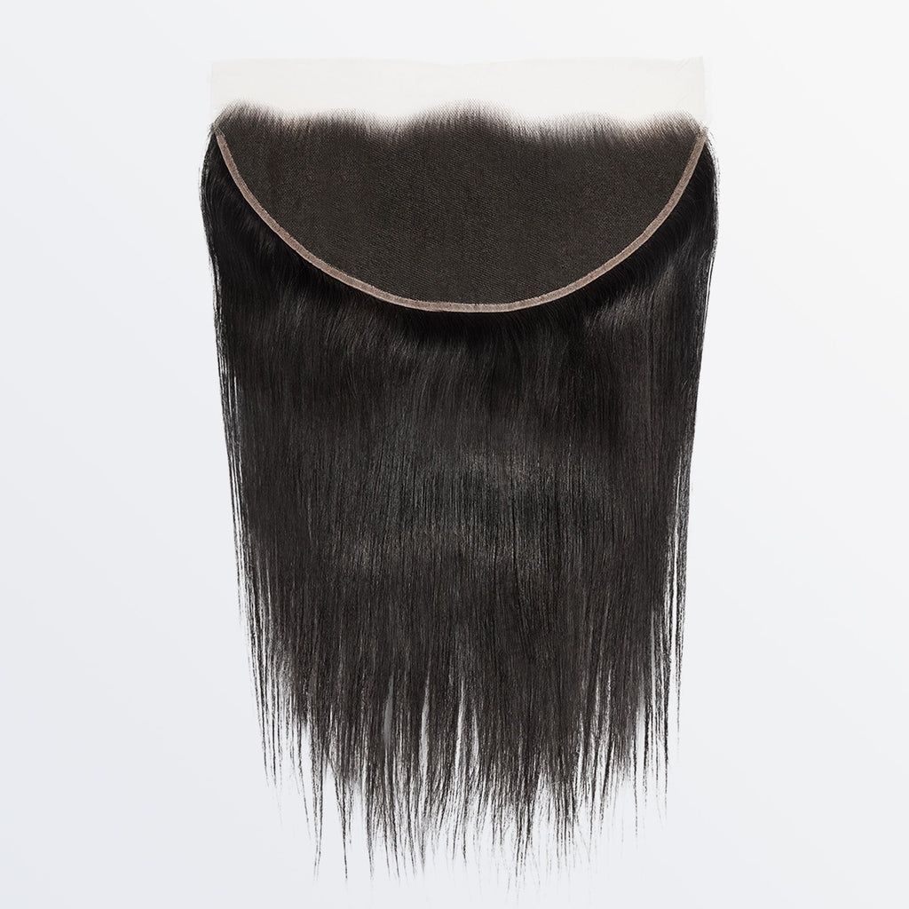 13"x4" Straight HD Lace Frontal 14-20 Inch | Natural Black #1B | Brazilian Virgin Hair