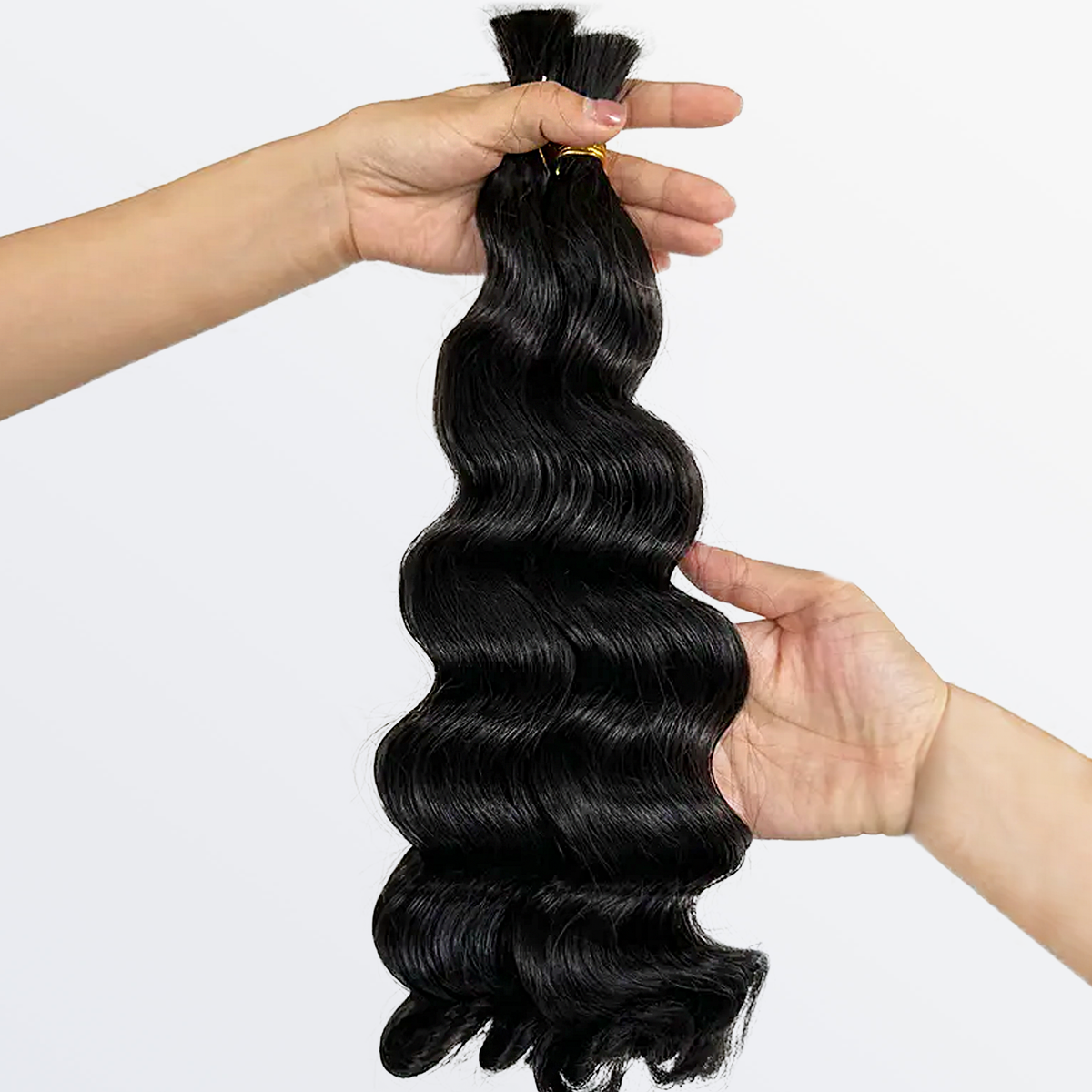 Loose Wave Bulk Hair for Braiding 14-24 Inch | Natural Black #1B | Brazilian Virgin Hair