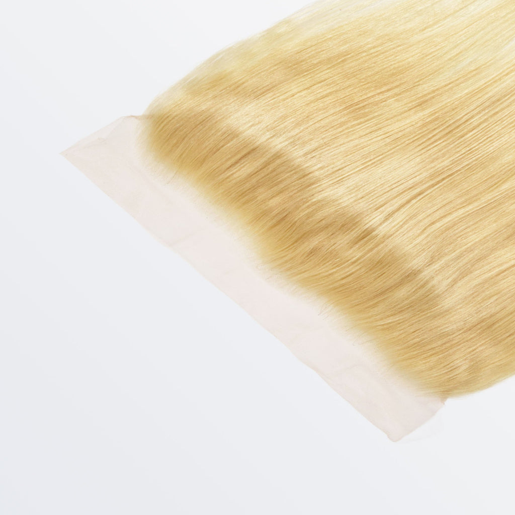 13"x4" #613 Blonde Straight Transparent Lace Frontal 14-20 Inch | Brazilian Virgin Hair