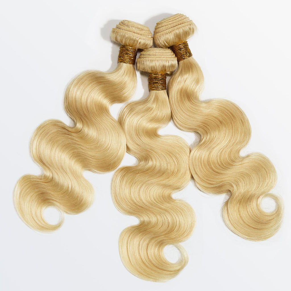 #613 Blonde Body Wave Remy Human Hair Bundles 10-30 Inch | Brazilian Virgin Hair
