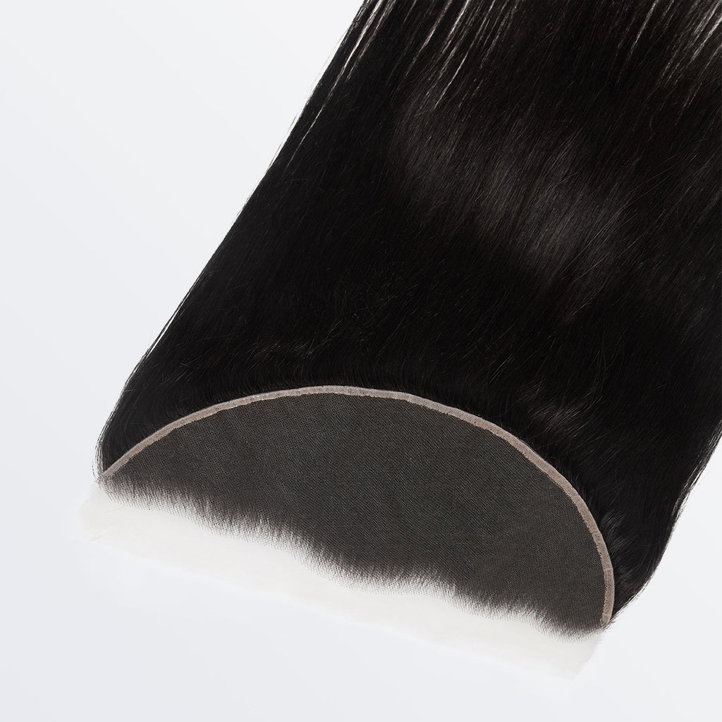 13"x4" Straight HD Lace Frontal 14-20 Inch | Natural Black #1B | Brazilian Virgin Hair