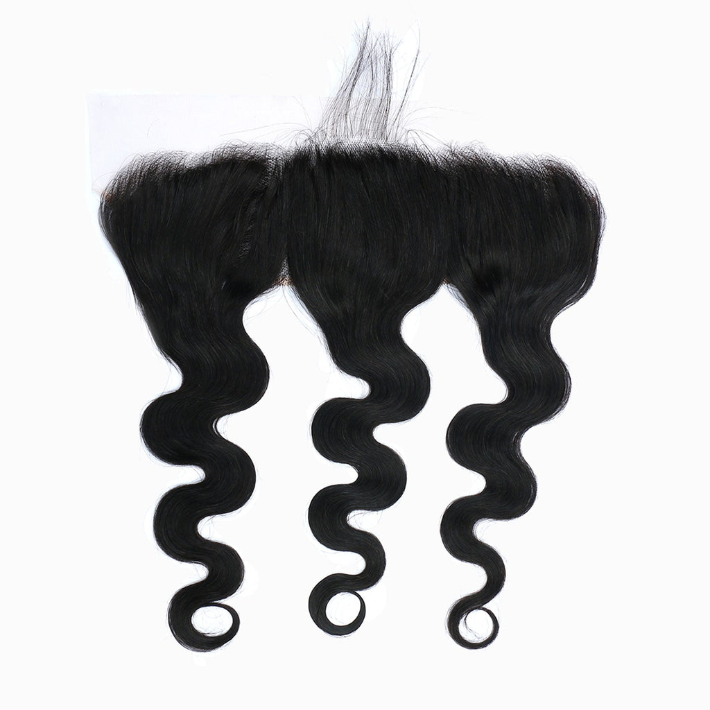 13"x6" Body Wave HD Lace Frontal 12-20 Inch | Natural Black #1B | Brazilian Virgin Hair