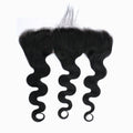 13"x6" Body Wave HD Lace Frontal 12-20 Inch | Natural Black #1B | Brazilian Virgin Hair