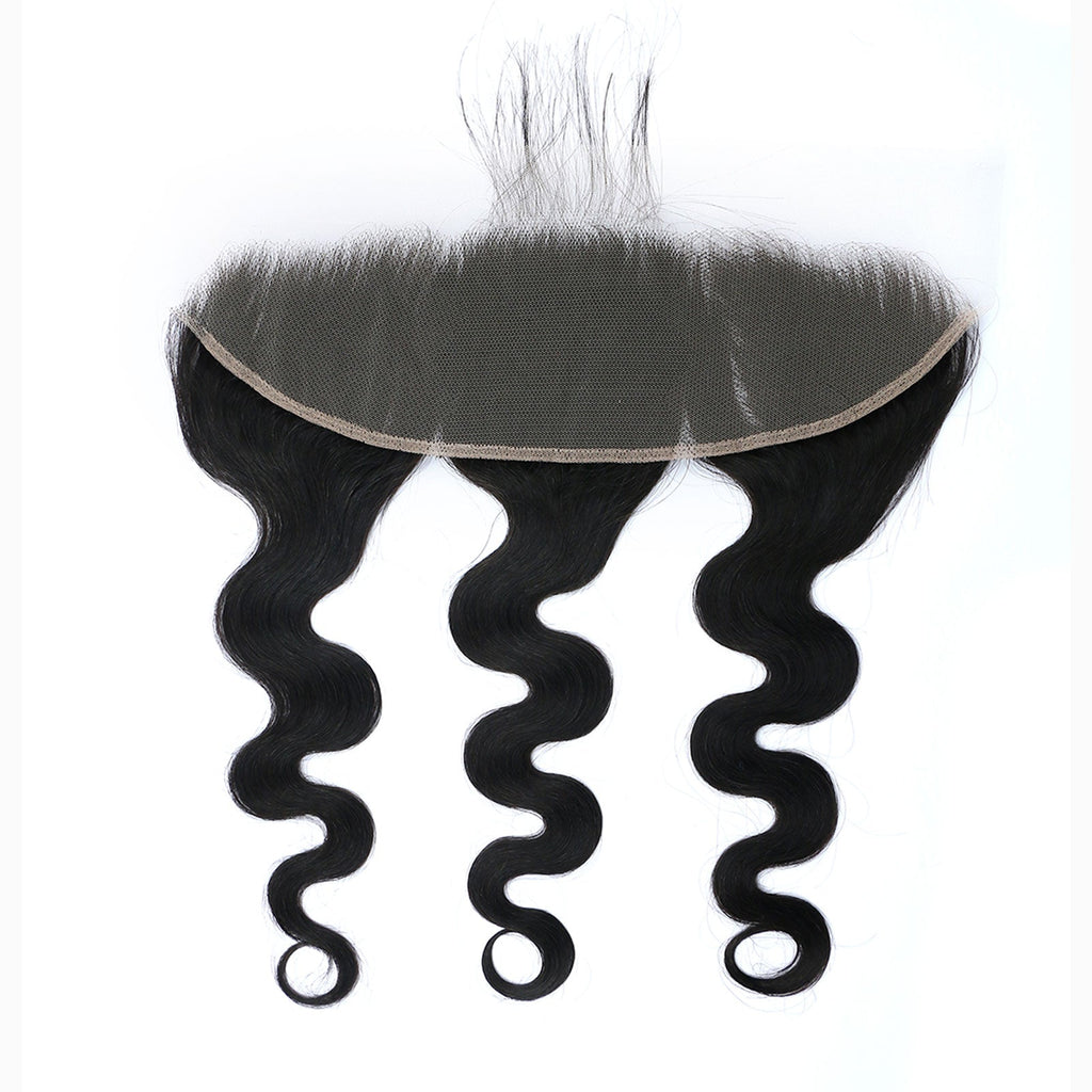 13"x6" Body Wave HD Lace Frontal 12-20 Inch | Natural Black #1B | Brazilian Virgin Hair