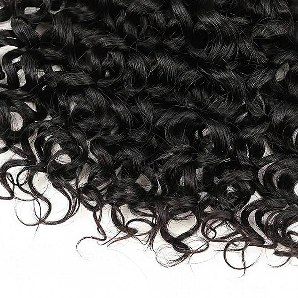 Water Wave Bulk Hair for Braiding 14-24 Inch | Natural Black #1B | Brazilian Virgin Hair