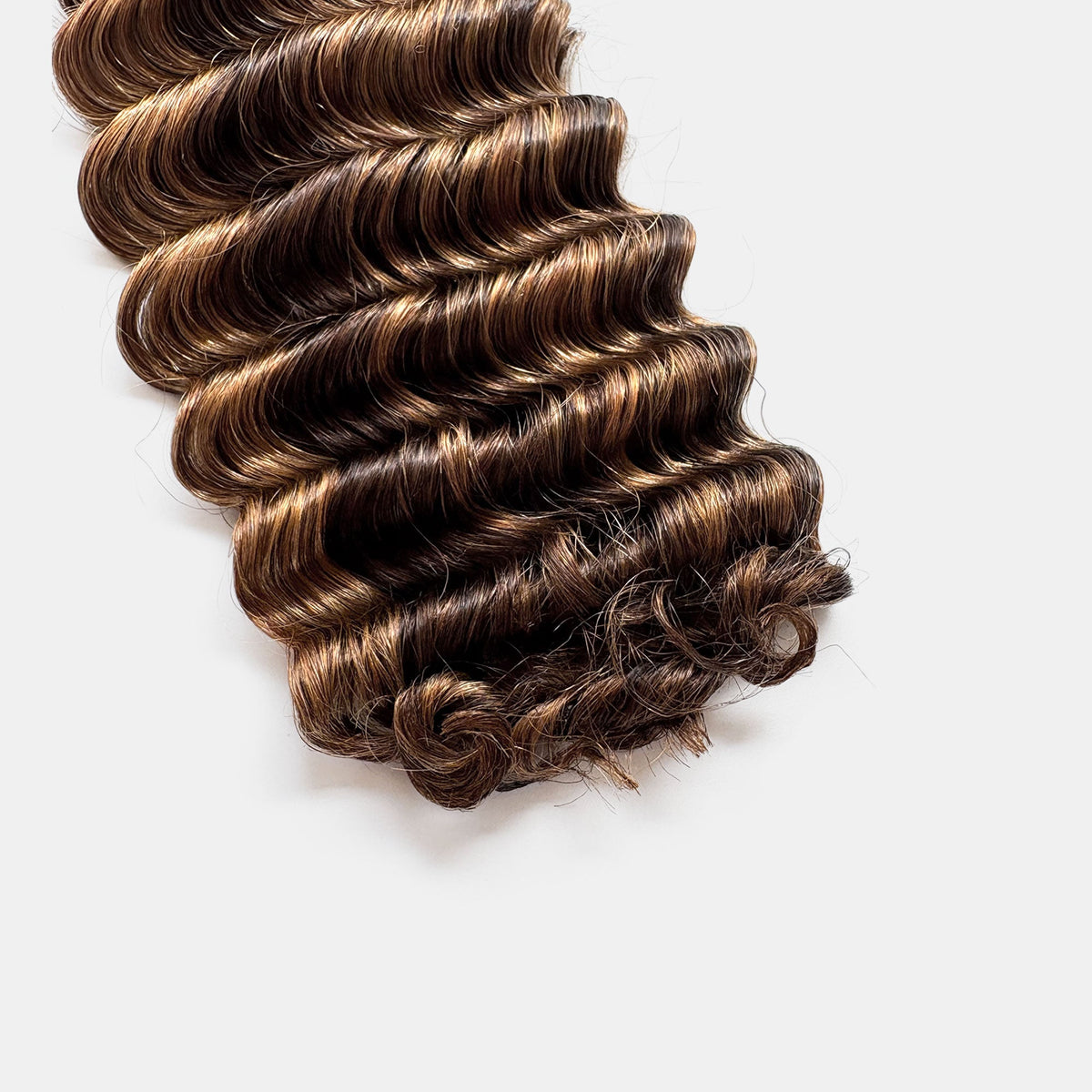 Deep Wave Bulk Hair for Braiding P4/27 Honey Brown | Brazilian Virgin Hair 14-20 Inch