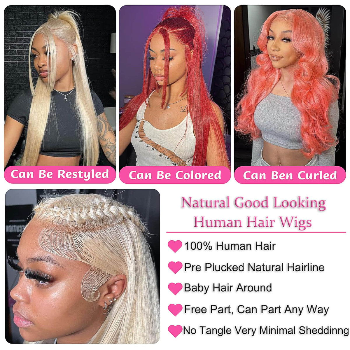 #613 Blonde 13"x4" Straight Transparent Lace Frontal Wig 16-28 Inch | 150% Density