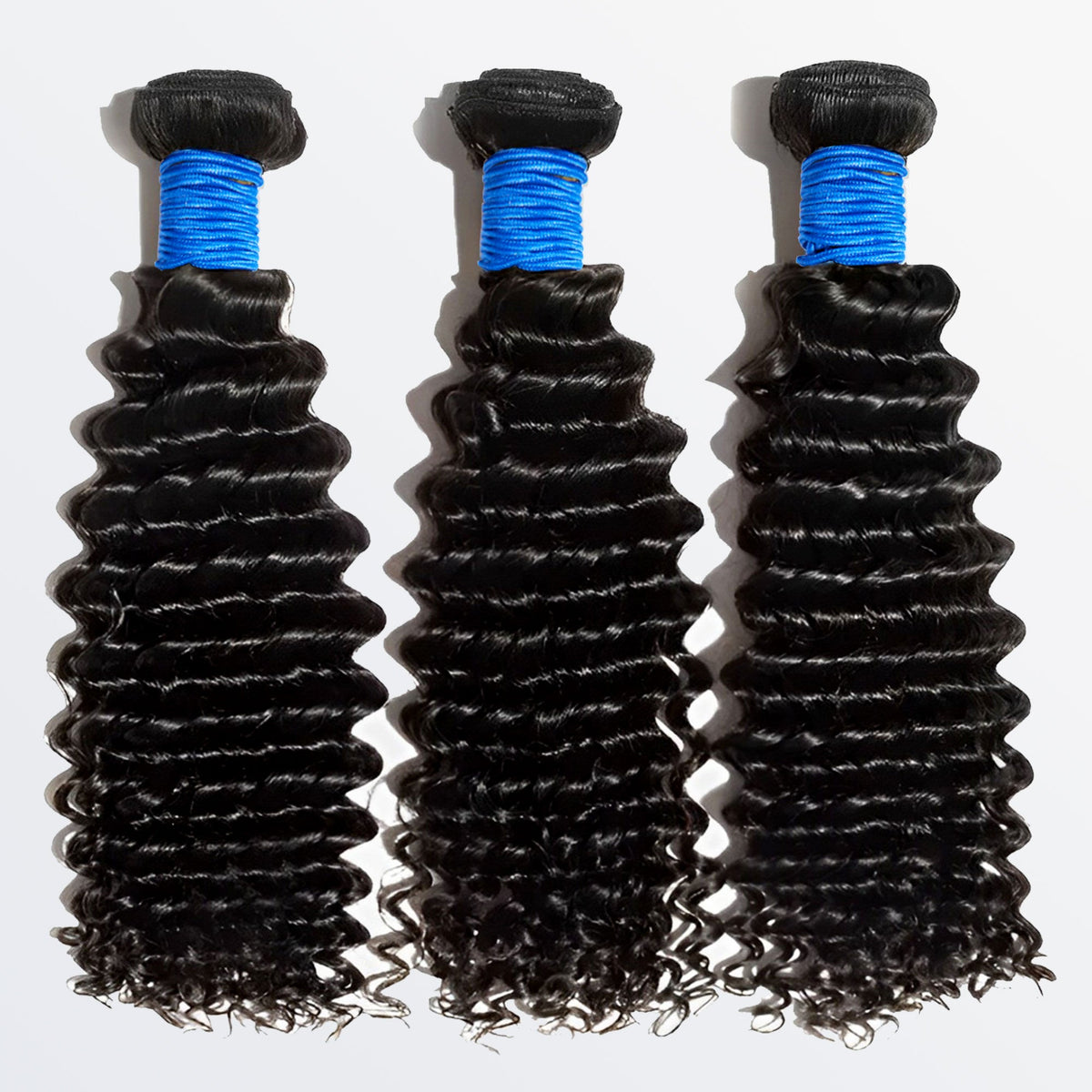 Deep Curly Brazilian Virgin Hair Bundles 10-30 Inch | Natural Black #1B