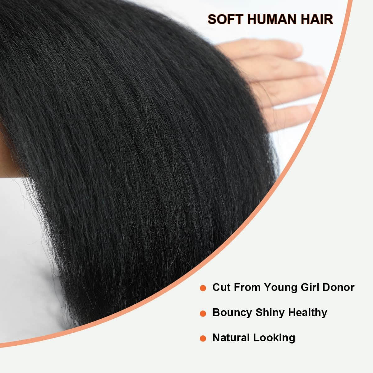 Kinky Straight Brazilian Virgin Hair Bundles 14-30 Inch | Natural Black #1B