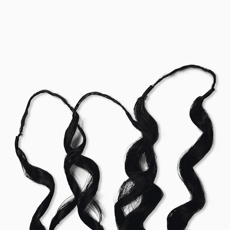 Burmese Curly Feather Crochet Human Hair Extensions | Miracle Knots Boho Braid | Natural Black