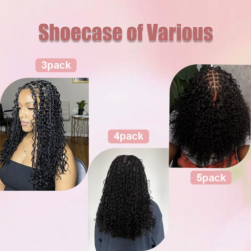 Water Wave Crochet Human Hair for Miracle Knots | Lightweight Boho Braid Extensions 14-20 Inch