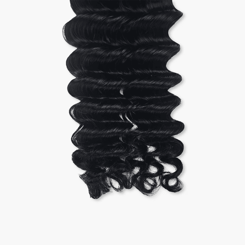 Deep Wave Feather Crochet Human Hair | Pre-Looped Boho Braid Extensions 14-20 Inch